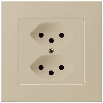 Prise ENC kallysto.pro 2×T13 beige avec sécurité enfants 