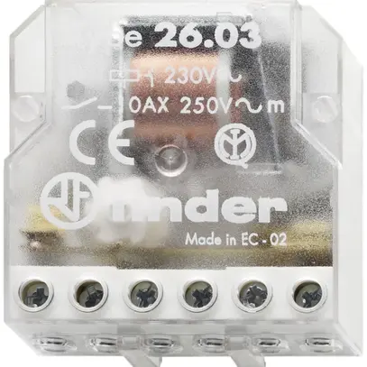 Télérupteur Finder 1NC+1NO 10A off on/on off, pour 230VAC 