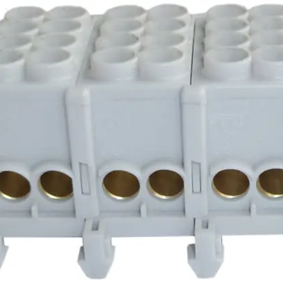 Borne principale HLAK 3L, 2×35mm², 2×25mm², gris 