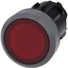 Pulsante luminoso Siemens SIRIUS ACT rosso anello front.met. 