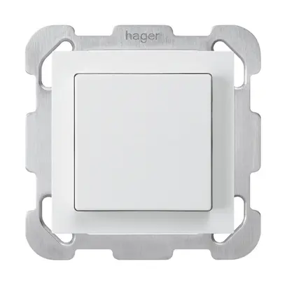 Interrupteur ENC kallysto 3/2L blanc avec plaque de fixation 