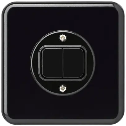 Interrupteur ENC basico 3/1L+A-R/1L noir 