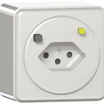 Presa FI AP CLASSIC T13 30mA, shutter, bianco 