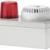 Lampada flash Hugentobler tipo 110 con sirena 230VAC 15Ws rosso 