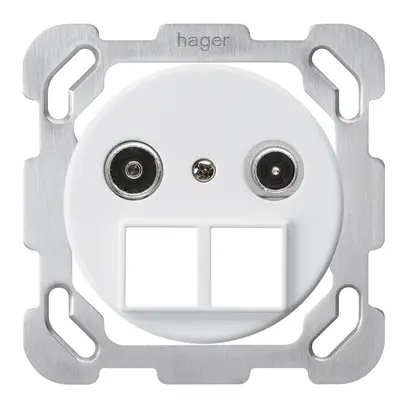 Prise multimédia ENC basico TV-R montage B 19dB 2GHz blanc 