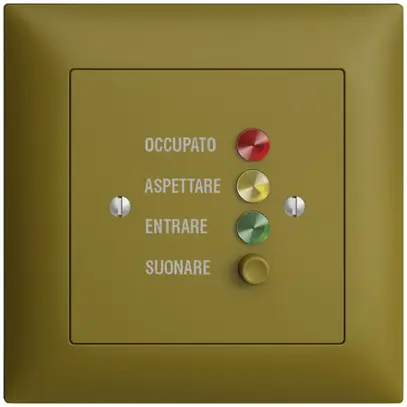 Station de porte ENC EDIZIOdue pour signaux d'appel, olive 
