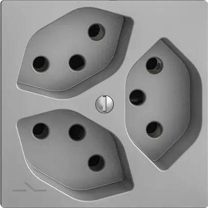 Prise ENC EDIZIOdue 3×T13 silver 1×S 