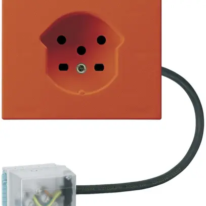 Prise FLF HA type 15 avec bornes enfichables adaptateur câble plat Power orange 