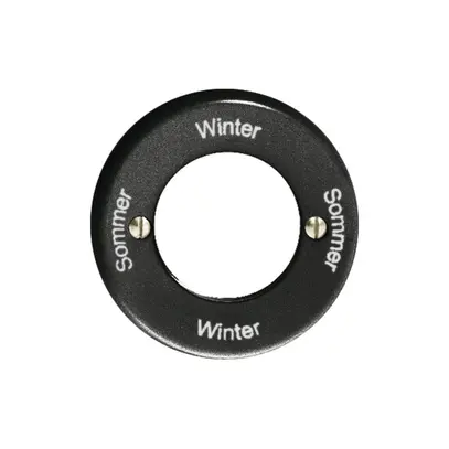 Kit front.Sommer-Winter-Sommer -Winter pour interr.rot.à clé noir 