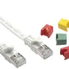 Câble patch RJ45 Ceconet Slim, cat.6A U/FTP, plat, codable, blanc, 2m 