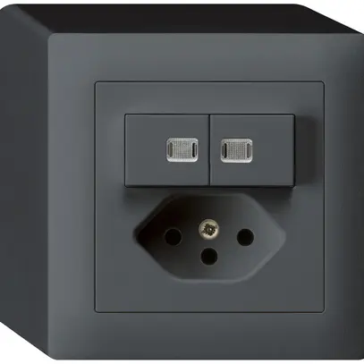 Combinazione luminosa AP 3/1P+A-R+T13 antracite kallysto 