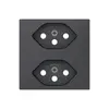 Plaque frontale Sidus ZE pour prise 2×T13S anthracite 