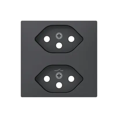 Plaque frontale Sidus ZE pour prise 2×T13S anthracite 