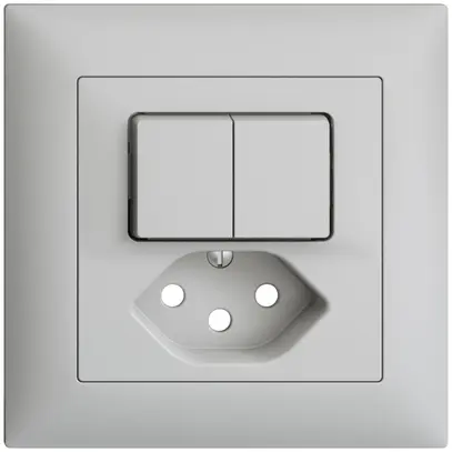 Kit frontale EDIZIOdue grigio chiaro 88×88mm T13 