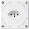 UP-Steckdose robusto Typ 13 weiss ohne Klappdeckel für Kombination 