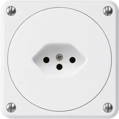 Presa INC robusto tipo 13 bianco senza copercchio per combinazione 