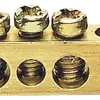 Barrette à bornes Hager 3×16 /4×10mm² laiton 