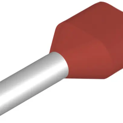 Capocorda doppio Weidmüller H isolato 2×1mm² 8mm rosso DIN sciolto 