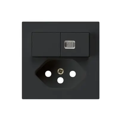 Frontset kallysto 60×60 schwarz mit 1 Linse für Kleinkombi S1/T13 