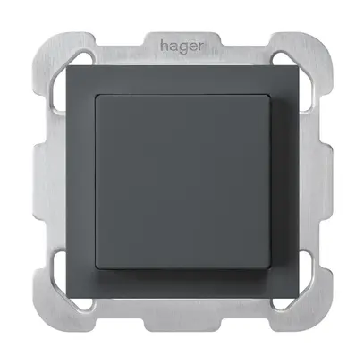 Interrupteur ENC kallysto 3/2L anthracite avec plaque de fixation 