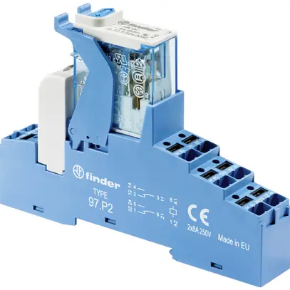 Relais de couplage AMD Finder 4C.P2, 2W 8A AgNi, 24VDC, bornes Push-In 