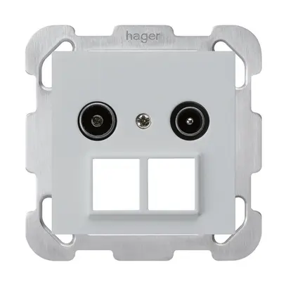 Prise d'antenne ENC R/TV HMS kallysto B 23dB gris clair 