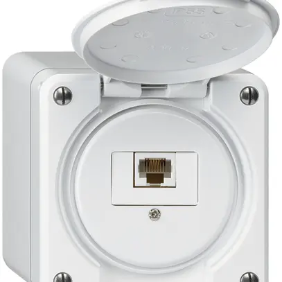 Scatola di raccordo AP robusto IP55 bianco 1×RJ45/u 