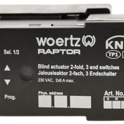 Actionneur de jalousie Woertz, 2 fois KNX L3NPE 