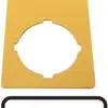 Bezeichnungsschild ETN RMQ Not-Aus, gelb 