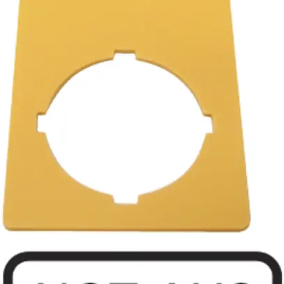 Placchetta indicatrice ETN RMQ Not-Aus, giallo 