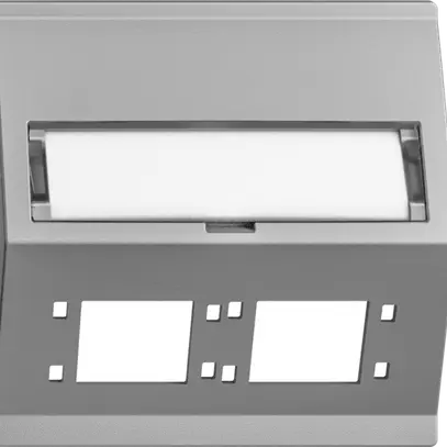 Kit montage INC EDIZIOdue F sortie oblique 2×R&M cat.6A/LC spécial, silver 