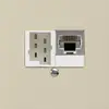 Boîte ENC kallysto 1×RJ45s+1×TT83 beige 