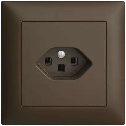 Presa INC EDIZIOdue T23 16A coffee, con morsetti innest. 