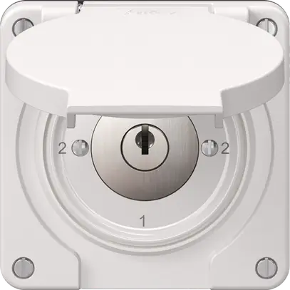 Drehschalter NEVO N.CO 3/1L mit Schloss&2 Schlüsseln KS 2-1-2-1 weiss 