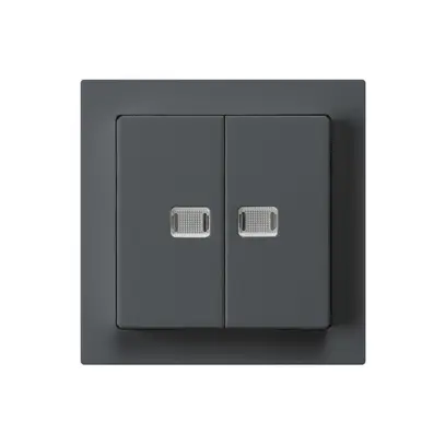 Kit frontale kallysto antracite con 2 lenti 60×60mm 