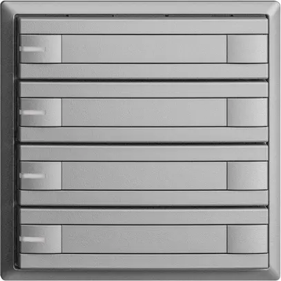 KNX-Taster RGB EDUE, 250mW, m.RGB-LED, m.Papiereinlage, 4×Taste, 2×Tastenb., si 