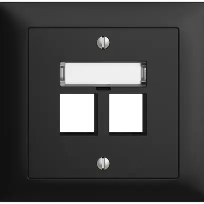 Kit de montage INC EDIZIOdue FKE, sortie droite, pour 2×Keystone, noir 