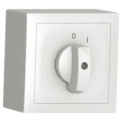 Pulsante rotativo AP SIDUS A 1c bianco 