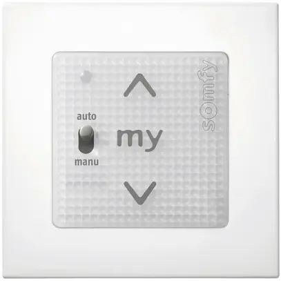 Telecomando RF muro INC Somfy Smoove 1 A/M io, con telaio, Pure 