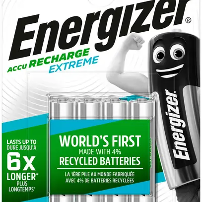 Accu NiMH Energizer Extreme HR03 1.2V, 800mAh, 4pièces 