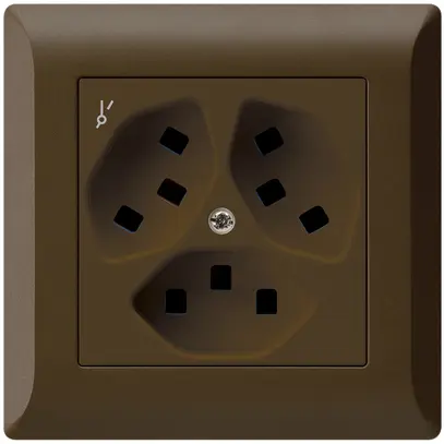 Presa INC Hager kallysto.line 3×T23 1×S C marrone 