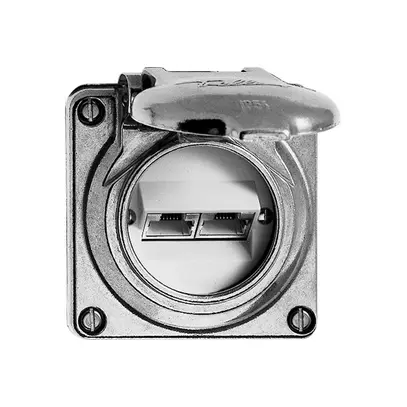 Presa INS bagn.2×RJ45/s 8P sep ITplus, Al natura 