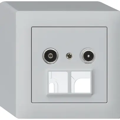 Prise multimédia AP kallysto R/TV 23dB 2GHz gris clair 