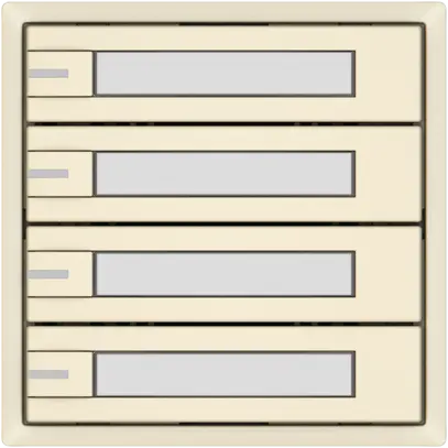 Poussoir KNX RGB EDIZIO.liv SNAPFIX® capteur temp.RGB-LED étiqu.4×com.1T cr 