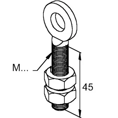 Bullone anello M16 zinc.send. 