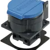 Presa INS Steffen T13 IP55 10A 250V, antracite/coperchio blu chiaro 