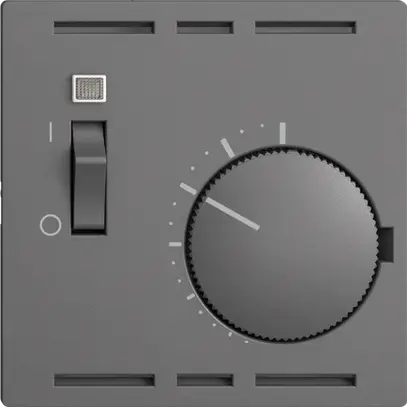Thermostat d'ambiance ENC EDIZIOdue gris foncé, avec interrupteur 