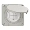 NUP-Storentaster NEVO, 2-Kanal, Einbautiefe 18 mm, 87×87 mm, lichtgrau 