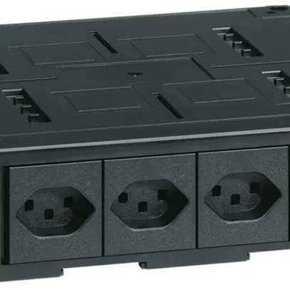 Consolidation Point Hager con 4 pezzi 1×T23, per 6 moduli Keystone, nero 