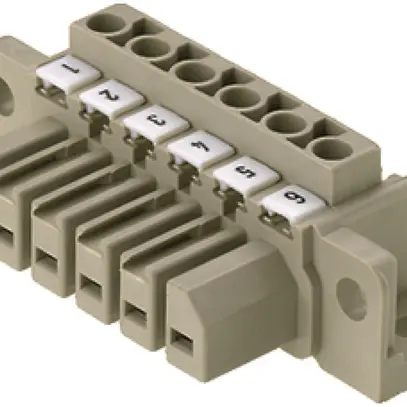 Connettore femmina Weidmüller STV S 7 SB brida 7mm 7L grigio argento 